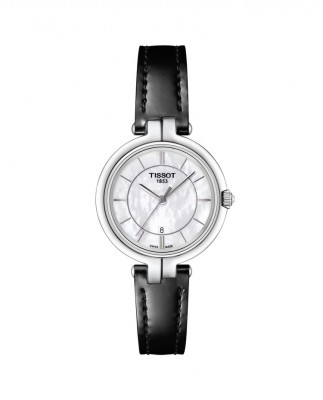 TISSOT FLAMINGO Black Leather Strap T0942101611100
