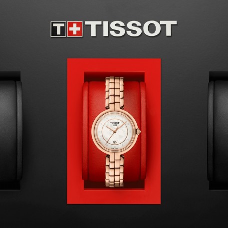 TISSOT Flamingo Diamonds Rose Gold Stainless Steel Bracelet T0942103311602 