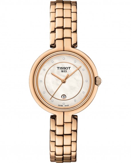 TISSOT Flamingo Diamonds Rose Gold Stainless Steel Bracelet T0942103311602 