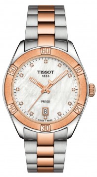 TISSOT PR 100 Sport Chic Two Tone Stainless Steel T1019102211600