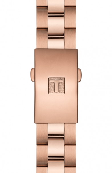 TISSOT T-Classic PR 100 Sport Chic Crystals Chronograph Rose Gold Stainless Steel Bracelet T1019173311600 