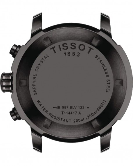 TISSOT PRC200 Chronograph Black Stainless Steel Bracelet T1144173305700 