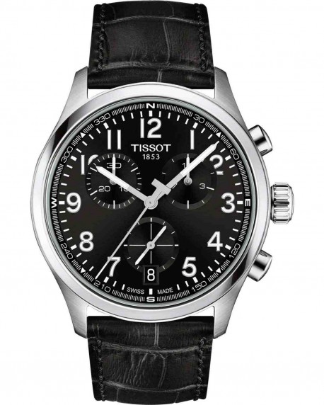 TISSOT T-Sport Chrono L Black Leather Strap T1164171605200 