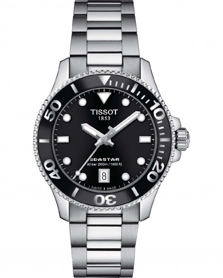 TISSOT T-Sport Seastar 1000 Silver Stainless Steel Bracelet T1202101105100 