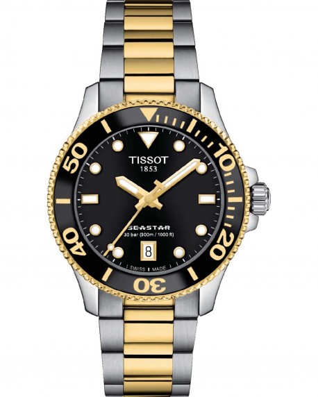 TISSOT T-Sport Seastar 1000 Two Tone Stainless Steel Bracelet T1202102205100 