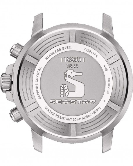 TISSOT Seastar Chronograph Silver Stainless Steel Bracelet T1204171104103 