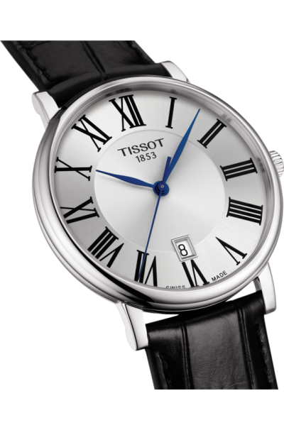 TISSOT Carson Black Leather Strap T1224101603300 