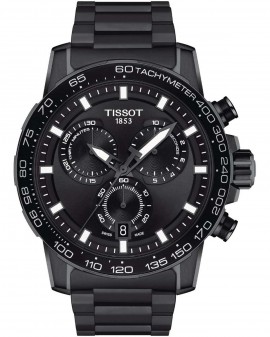 TISSOT Supersport Chronograph Black Stainless Steel Bracelet T1256173305100