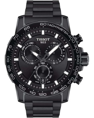 TISSOT Supersport Chronograph Black Stainless Steel Bracelet T1256173305100