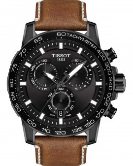 TISSOT Supersport Brown Leather Cronograph T1256173605101