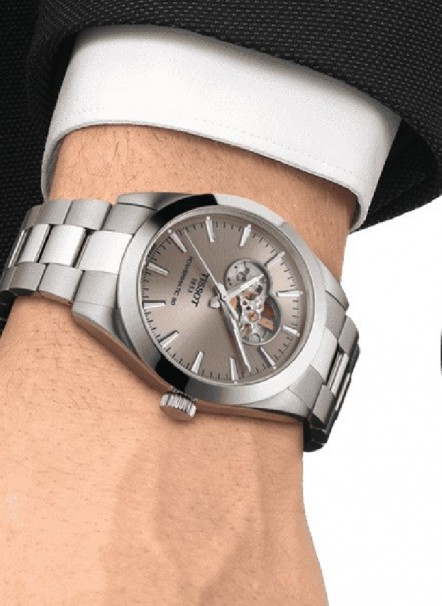 TISSOT Gentleman Powermatic 80 Open Heart Stainless Steel Bracelet T1274071108100 