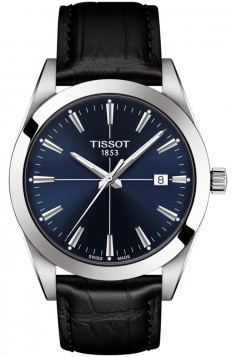 TISSOT Gentleman Black Leather Strap T1274101604101 