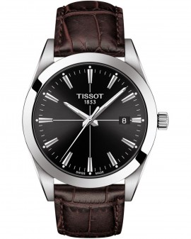 TISSOT Gentleman Brown Leather Strap T1274101605101