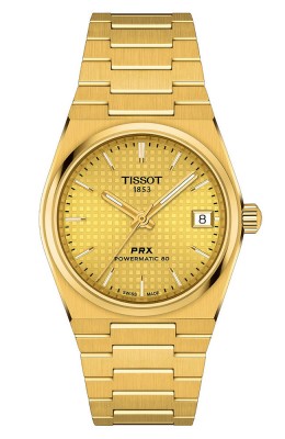 TISSOT PRX Powermatic 80 35mm Gold Stainless Steel Bracelet T1372073302100