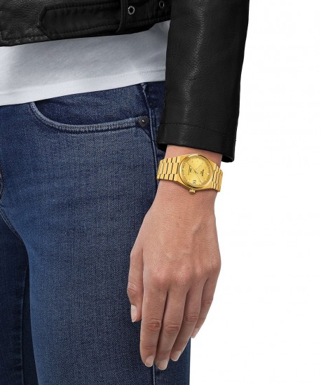 TISSOT PRX Powermatic 80 35mm Gold Stainless Steel Bracelet T1372073302100 