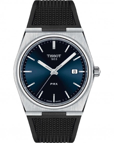 TISSOT T-Classic PRX 40 205 Black Rubber Strap T1374101704100 