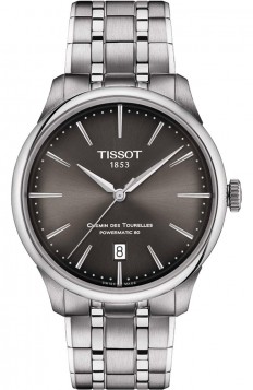 TISSOT Chemin Des Tourelles Powermatic 80 Silver Stainless Steel Bracelet T1398071106100