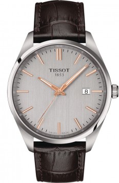 TISSOT PR100 Brown Leather Strap T1504101603100