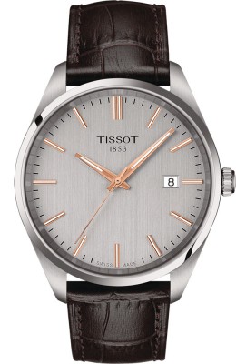 TISSOT PR100 Brown Leather Strap T1504101603100