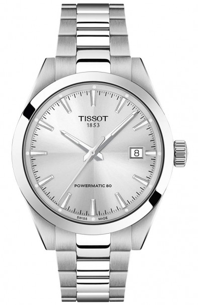 TISSOT Gentleman 38mm Powermatic 80 Stainless Steel Bracelet T1658071103100 