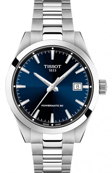 TISSOT Gentleman 38mm Powermatic 80 Stainless Steel Bracelet T1658071104100 