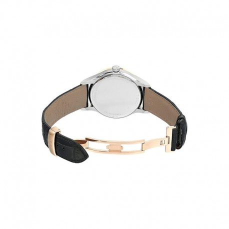 TISSOT T-Classic Rose Gold 18Κ Black Leather Strap T9124104605100 