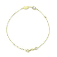 Βραχιόλι Χρυσό 9 Καρατίων Με Ζιργκόν oro2963