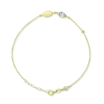 Βραχιόλι Χρυσό 9 Καρατίων Με Ζιργκόν oro2963