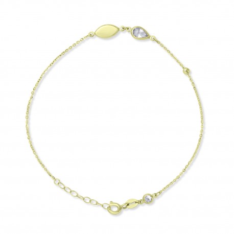 Βραχιόλι Χρυσό 9 Καρατίων Με Ζιργκόν oro2963 