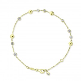 Βραχιόλι Χρυσό 14 Καρατίων Με Ζιργκόν oro2970