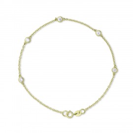 Βραχιόλι Χρυσό 9 Καρατίων Με Ζιργκόν oro2955