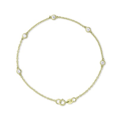 Βραχιόλι Χρυσό 9 Καρατίων Με Ζιργκόν oro2955