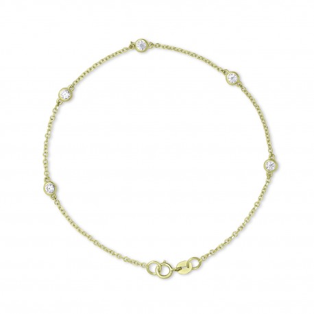 Βραχιόλι Χρυσό 9 Καρατίων Με Ζιργκόν oro2955 