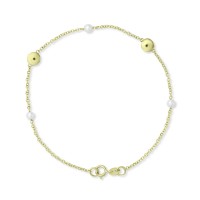 Βραχιόλι Χρυσό 9 Καρατίων Με Μαργαριτάρια oro2978