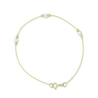 Βραχιόλι Χρυσό 14 Καρατίων Με Μαργαριτάρια oro2979