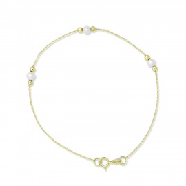 Βραχιόλι Χρυσό 14 Καρατίων Με Μαργαριτάρια oro2979