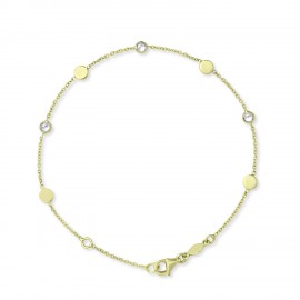 Βραχιόλι Χρυσό 14 Καρατίων Με Ζιργκόν oro2954