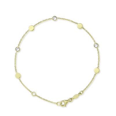 Βραχιόλι Χρυσό 14 Καρατίων Με Ζιργκόν oro2954