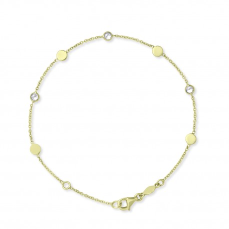 Βραχιόλι Χρυσό 14 Καρατίων Με Ζιργκόν oro2954 