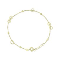 Βραχιόλι Καρδιά-Άπειρο Χρυσό 14 Καρατίων oro2983