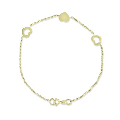 Βραχιόλι Καρδιά Χρυσό 14 Καρατίων oro2957