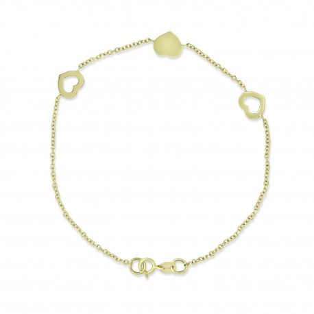 Βραχιόλι Καρδιά Χρυσό 14 Καρατίων oro2957 