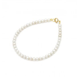 Βραχιόλι Χρυσό 14 Καράτια Με Μαργαριτάρια Fresh Water Pearl oro1539