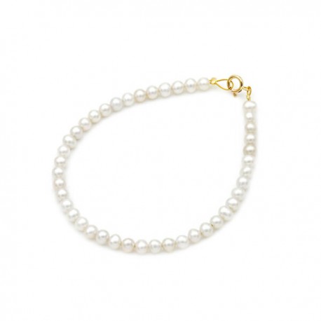 Βραχιόλι Χρυσό 14 Καράτια Με Μαργαριτάρια Fresh Water Pearl oro1539 