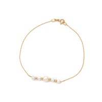 Βραχιόλι Μαργαριτάρι Fresh Water Pearl 3,5-5,5mm Χρυσό Κ14 113067