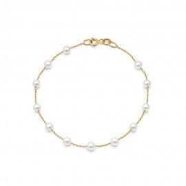 Βραχιόλι Μαργαριτάρι Fresh Water Pearl 4,0mm Χρυσό Κ14 115125