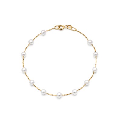 Βραχιόλι Μαργαριτάρι Fresh Water Pearl 4,0mm Χρυσό Κ14 115125