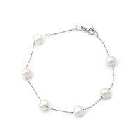 Βραχιόλι Μαργαριτάρι Fresh Water Pearl 6,0 - 6,5mm Λευκόχρυσο Κ14 115721