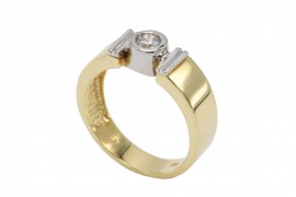 Δαχτυλίδι Ανδρικό Χρυσό 14 Καράτια Με Ζιργκόν Πέτρα oro774